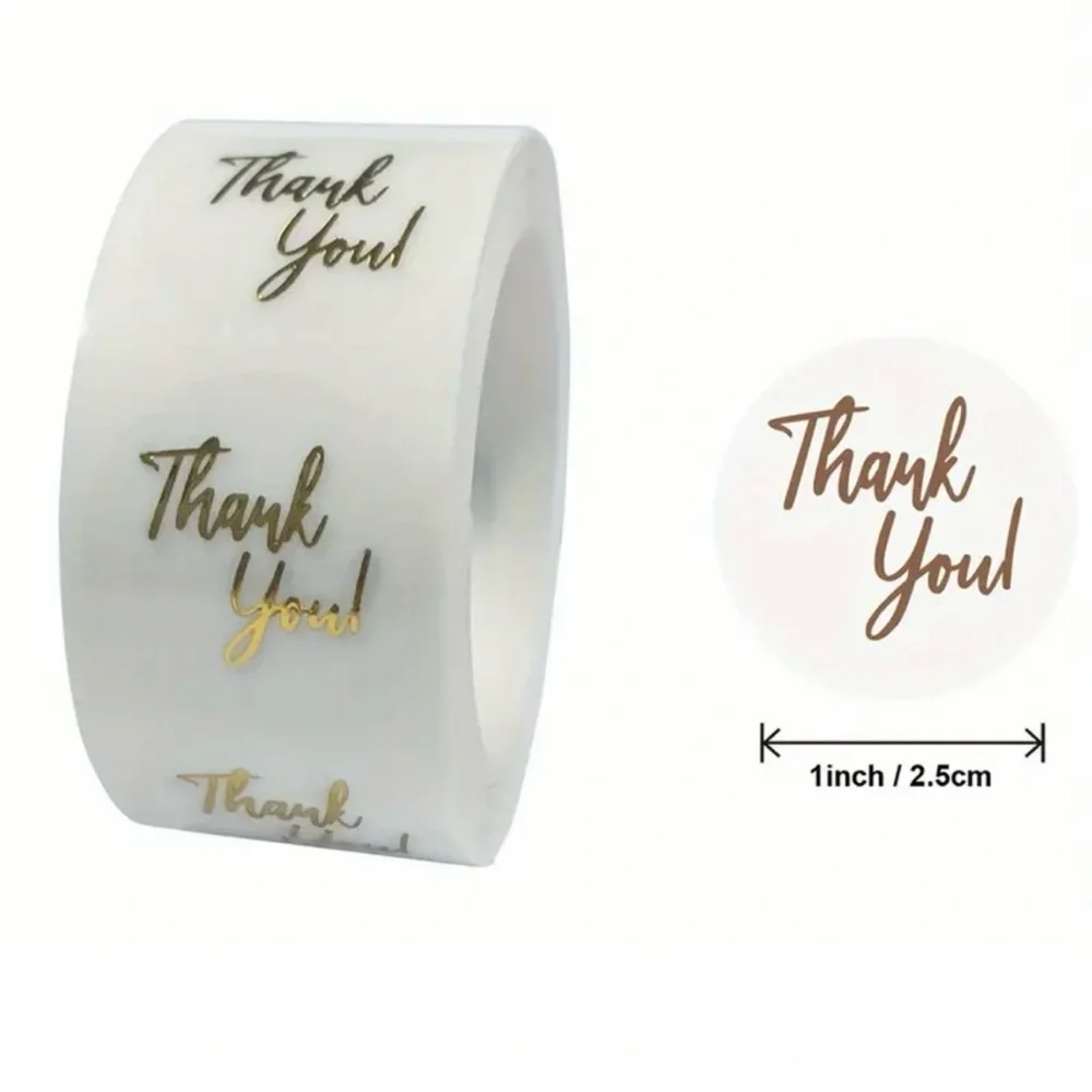 500 Thank You Stickers-NWT